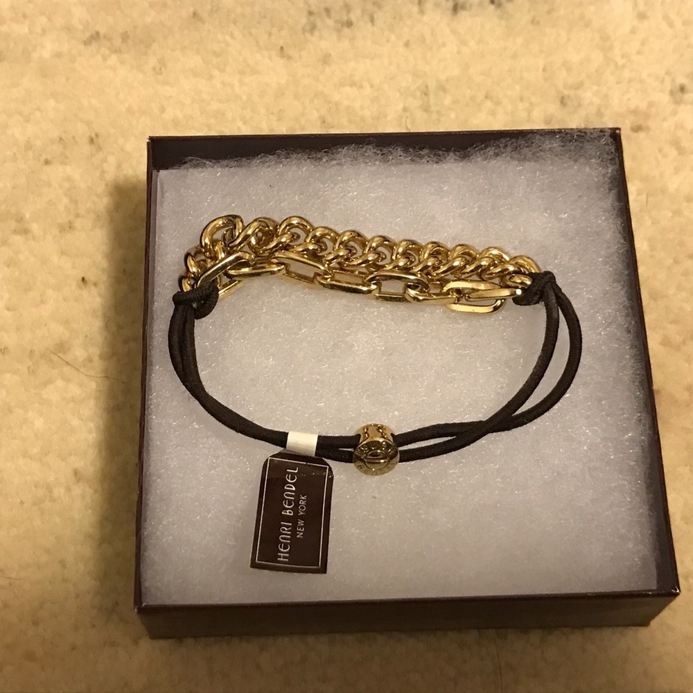 BRAND NEDW HENRI BENDEL GOLD CHAIN HAIR TIE